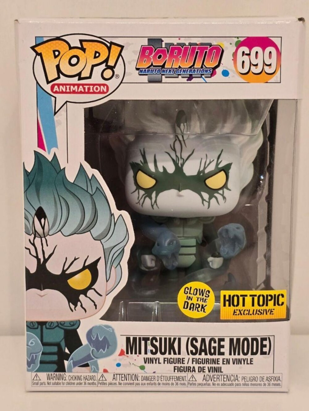 Funko Pop Boruto Mitsuki Sage Mode #699 Glow In The Dark - Hot Topic Exclusive